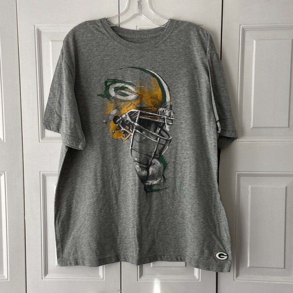 Nike NFL apparel, Green Bay Packer Tee Shirt, gray, Size XL
